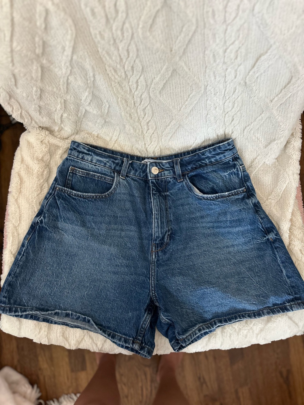 Zara Blue Denim Jean Shorts
